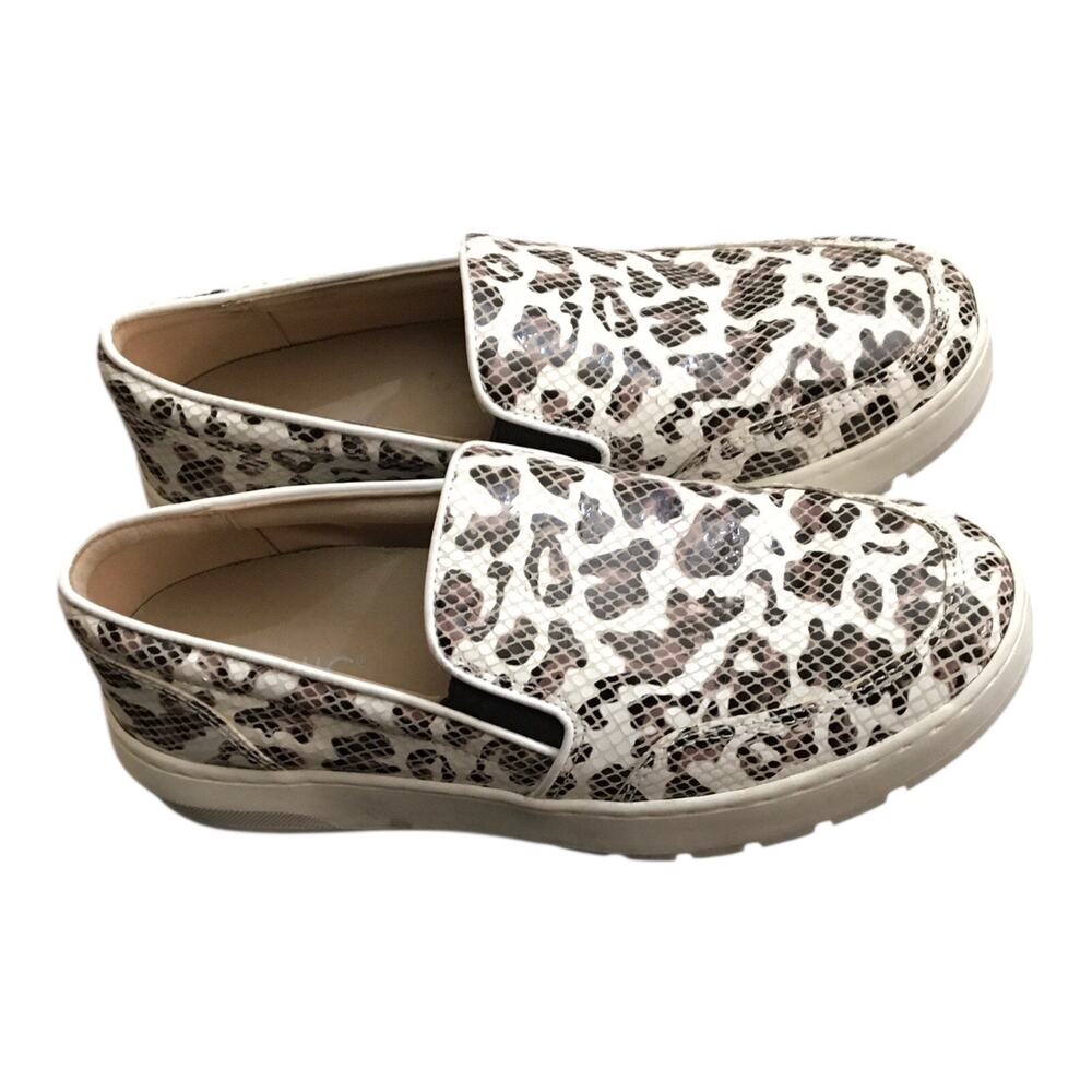 Vionic Dinora Leopard Snake Platform Leather Slip… - image 2